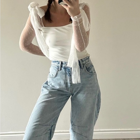 Revolve x free people mesh sleeve bodysuit - Picture 3 of 7